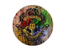 Popular harry potter logo of good quality and at affordable prices you can buy on aliexpress. Harry Potter Hogwarts Logo On Wood Background Edible Icing Image 7 5 Round Walmart Com Walmart Com