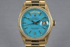 Fs 1979 Rolex 18k Day Date Ref 18038 With Baby Blue Stella Dial Watchcharts