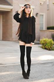 I find it really weird that this is not available yet. What Should You Wear With Thigh High Stockings Quora