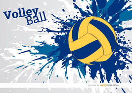 Volleyball Grunge Paint Design Bola Voli Kartun Olahraga