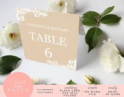 To make the project you'll need to download the file via the button below: Diy Table Place Card Wedding 5x10 5x5 Folded Word Document Lace Flowers Pc3007 You Ll Diy Wedding Stationery Wedding Place Cards Wedding Invitations Diy
