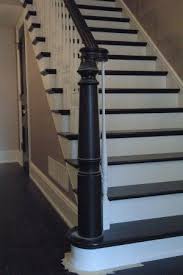 Black And White Stair Railing Cottage Stairs Painted Stairs Stairways Stairs