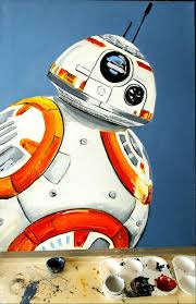 My Fan Art Painting Star Wars Oil On Canvas Bb 8 Commission Star Wars Art Painting Star Wars Painting Star Wars Drawings
