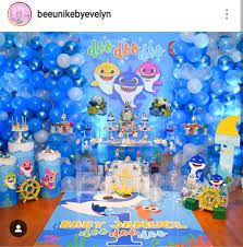 Baby Shark Doo Doo Doo Dessert Table And Decor Fotos De Decoracao De Festa Infantil Decoracao Festa Menino Festa De Aniversario Para Meninos