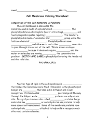 Cell membrane and tonicity worksheet fill online. Cell Membrane Coloring Worksheet Composition Of The Cell