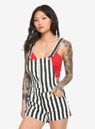 Black And White Striped Overalls Shorts Black White Striped Shortalls White Overalls Black White Stripes Clothes
