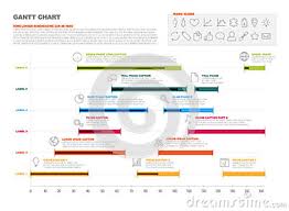 Gantt Project Production Timeline Graph Stock Vector