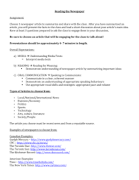 This guide on how to cite a newspaper article in apa 7 covers the main formatting rules for referencing with examples and illustrations. Reading The Newspaper Assignment Choose 1 Newspaper Article