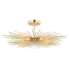 Bulb not included input voltage: Gold Flush Semi Flush Lighting