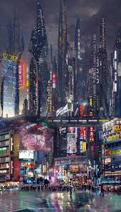 Ciudad Futurista Cyberpunk City Futuristic City Sci Fi City