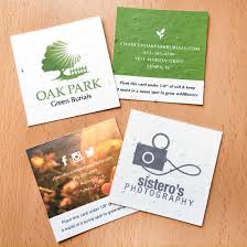 Our cards standout as they are printed with great designs on a range of different paper types, two types of plantable seed paper, elephant poo paper or recycled cotton paper. Double Sided Plantable Square Business Cards Botanical Paperworks