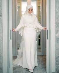 Baju Nikah Dr Ruhila Hijab Wedding Dresses Nikah Outfit Muslimah Wedding Dress