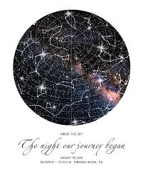Custom Star Map By Date Place And Time Star Poster Night Etsy Star Map Constellation Poster Map