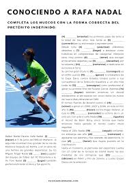 Conociendo A Rafa Nadal Actividades Para Clase De Espanol Ensenando Espanol Aprender Espanol