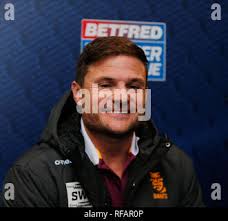 Huddersfield Giants coach Simon Woolford during the Betfred Super League  match at Trailfinders Sports Club, London Stock Photo
