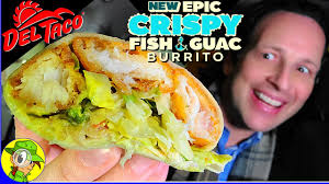 To make guacamole, mash all ingredients together until combined but still chunky. Del Taco Epic Crispy Fish Guac Burrito Review Peep This Out Youtube