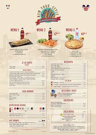 New York Style Sandwiches Menu Menu Restaurant Paris Restaurants Disneyland Paris