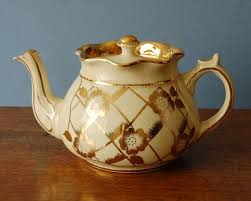 Vintage 50s Arthur Wood Cream Gold Floral Teapot Vintage Etsy Tea Pots Tea Pots Vintage Cream And Gold
