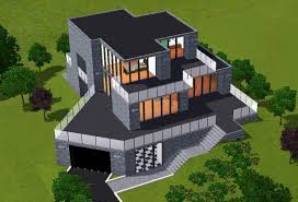Sims 3 Maison Moderne Avec Garage En Angle Architecture Maison House Jeu Les Sims 3 Game Maison Moderne Plan Maison Moderne Plan Maison