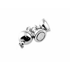 Ist das platiniert ist (platinieren) während platinieren mit platin beschichtet wird. 2 Magnetverschlusse Aus Messing Als Kugel In Silberfarben Platiniert