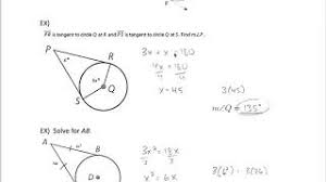 I can use inscribed angles of circles. Tangents And Circumscribed Angles Youtube