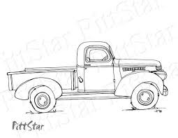 Instant Download Vintage Truck Printable Coloring Page Truck Coloring Pages Coloring Pages Vintage Truck