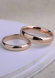 Rose Gold Domed Polished Tungsten Wedding Rings Set Wedding Rings Sets His And Hers Tungsten Wedding Bands Gold Tungsten Wedding Bands