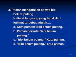 Penulisan kalimat langsung pada artikel atau teks sangat. Ppt Kalimat Langsung Dan Kalimat Tidak Langsung Powerpoint Presentation Id 5816502