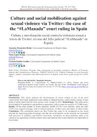 Culture and social mobilisation against sexual violence via Twitter: the  case of the “LaManada” court ruling in Spain