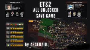 Euro Truck Simulator 2 All Unlocked Save Game Save File Download