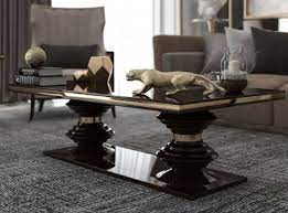 5 out of 5 stars. Casa Padrino Luxury Art Deco Coffee Table Dark Brown High Gloss Gold Handmade Living Room Table Solid Wood Table Luxury Quality Art Deco Furniture