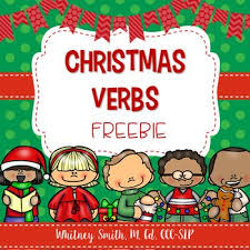 The Freebie Includes 20 Cards With Christmas Time Verbs And Pictures And 20 Cards With T Christmas Speech Therapy Speech Activities Language Therapy Activities