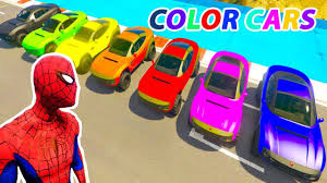 смотреть фильм новый человек паук 4 в хорошем качестве бесплатно Learn Colors Cars For Children W Spiderman Cartoon Drive Cars Nursery Learning Colors Spiderman Cartoon Car Nursery
