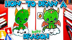How to draw a baby dragon. How To Draw A Baby Dragon Art For Kids Hub