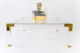 Tangkula rectangle glass coffee table, clear coffee table with lower shelf wooden legs, center tables for living room. Modshop Lucite Coffee Table Perigold