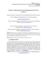 Strategic position of the country, political stability, foreign investment in information and communication technology (ict). Pdf Customer S Information Security Management System In E Commerce Md Rabiul Islam Academia Edu