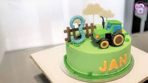 Der Grune Traktor Torte Fonadant Torte Motivtorte Bauernhof Tort Traktor Cake Youtube Cake Torte Cake Youtube