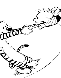 Calvin's best friend and ersatz accomplice in the majority of the strip, hobbes is drawn both as a stuffed, inanimate tiger and as an living, anthropomorphic tiger. Coloring Pages Calvin And Hobbes Picture 4