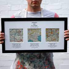 Personalised Map Wedding Art Personalized Map Art Map Crafts Personalized Map