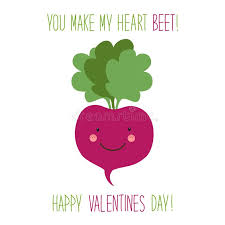 They will love these fruit puns! Cute Unusual Hand Drawn Valentines Day Card With Funny Cartoon Characters Of Beet Stock Vector Illustration Of Girl Humor 103293597