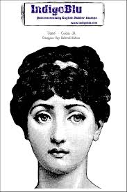 Jane A6 Red Rubber Stamp by Kay Halliwell-Sutton