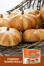 Pumpkin Shaped Rolls Recipes Holiday Cooking Food