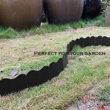 Longer length accommodates large landscape areas. Aydaya 30pcs Interlocking Landscaping Edging Kit Plastic Heavy Duty No Dig Pound In Garden And Landscape Edging 5 9 X 5 1in Each Black Garden Edging Plant Support Structures Femsa Com