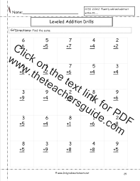 You may print and save them for personal and educational use only. Worksheet For Grade Math Additiondrills25 Leveled Photo Inspirations Tens And Ones Worksheets Free Printable English Samsfriedchickenanddonuts