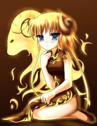 Chinese Zodiac Alphabet Symbol Sign Aries Woman Cartoon Aries Anime Zodiac Anime Anime Horoscope