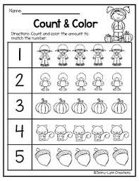 Free Fall Math Counting 1 10 Fall Math Preschool Counting Worksheets Fall Preschool Worksheets