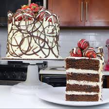 I need to bake a cake for a baby shower i'm hosting. Chocolate Layer Cake Recipe With Chocolate Buttercream Chelsweets