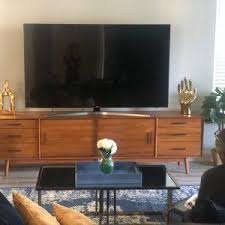 One of my favorite aspects of this desk are its two deep drawers on the sides, enabling. Mid Century Media Console 96 Acorn West Elm Mid Century Media Console Mid Century Console Media Console