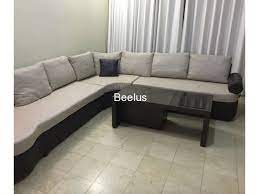 Majority products are made on order. Leather And Textured Jute 7 Seater L Shape Sofa Set With Center Table Karachi Beelus