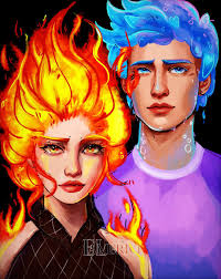 How to Draw Wade and Amber from Elemental